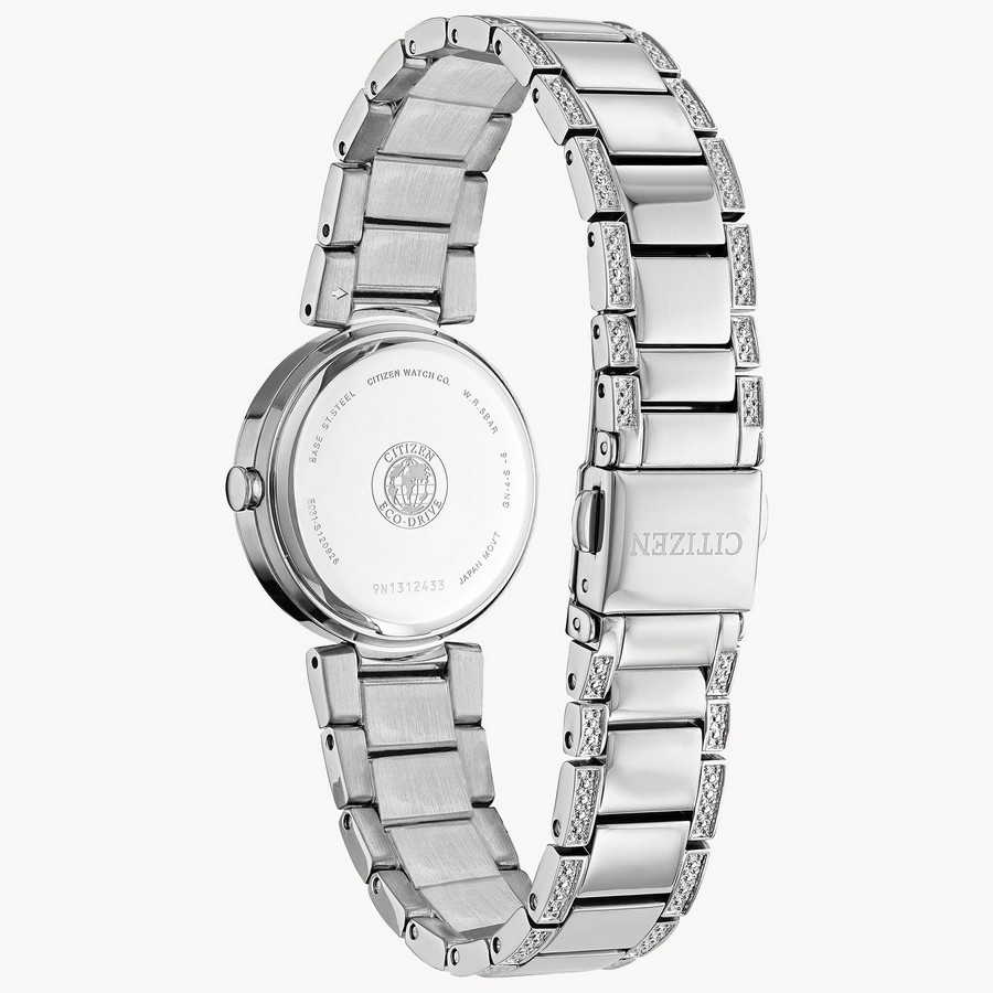 Đồng Hồ Citizen Silhouette Crystal Nữ Bạc Xanh Pha Lê